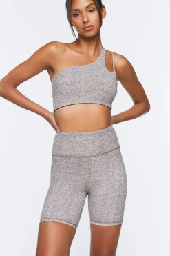 Active Heathered Biker Shorts