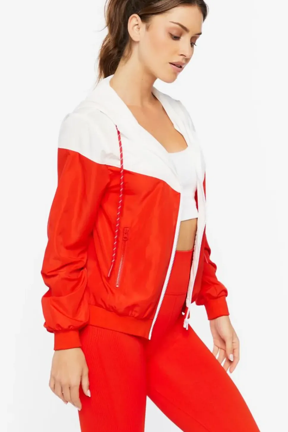 Active Hooded Zip-Up Windbreaker Jacket