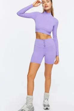 Active Lace-Up Biker Shorts