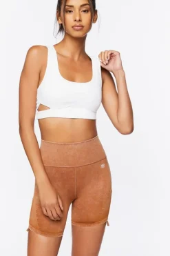 Active Mineral Wash Ruched Biker Shorts