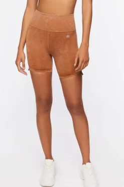 Active Mineral Wash Ruched Biker Shorts