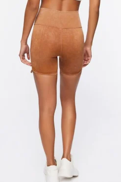 Active Mineral Wash Ruched Biker Shorts