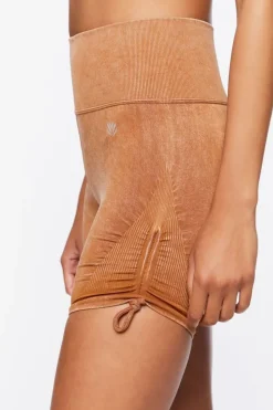 Active Mineral Wash Ruched Biker Shorts