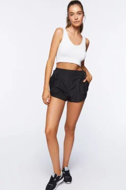 Active Netted Tulip-Hem Shorts