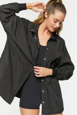 Active Oversized Dolphin-Hem Jacket