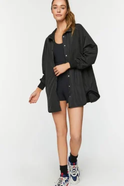 Active Oversized Dolphin-Hem Jacket