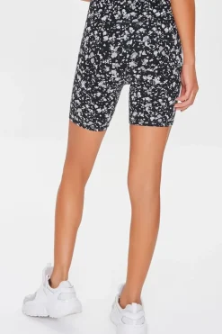 Active Paint Splatter Biker Shorts