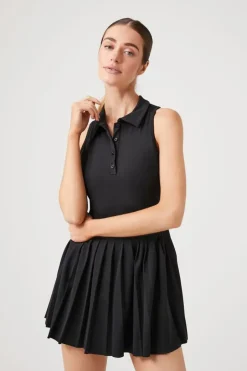 Active Pleated Skort Romper