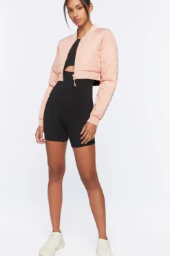 Active Quilted Bomber Jacket