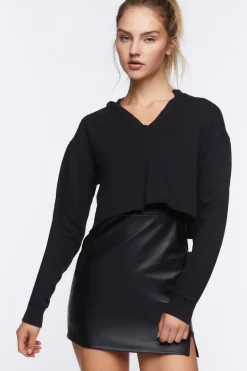 Active Raw-Cut Cropped Pullover