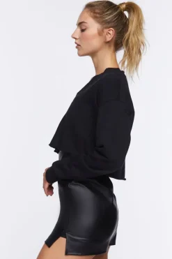 Active Raw-Cut Cropped Pullover