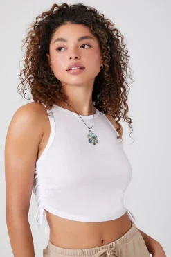 Active Ruched Cropped Tank Top