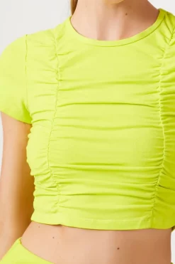 Active Ruched Cropped Tee