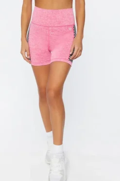 Active Seamless Checkered Biker Shorts