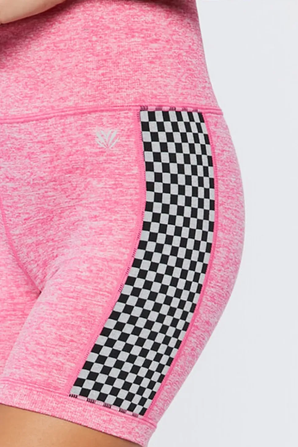Active Seamless Checkered Biker Shorts