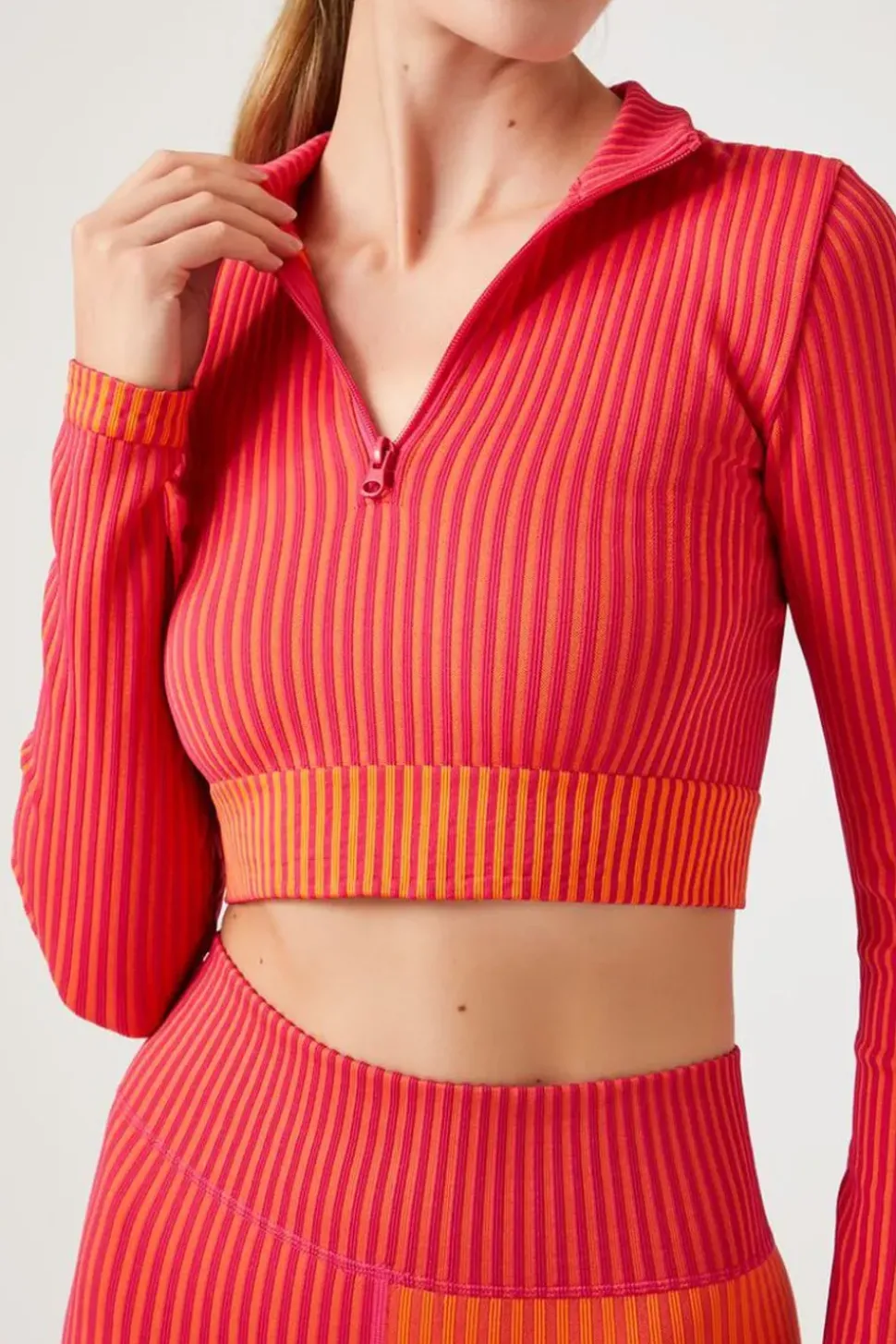 Active Seamless Colorblock Crop Top