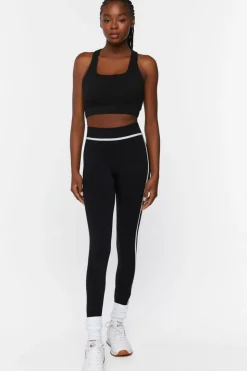 Active Seamless Contrast-Trim Leggings