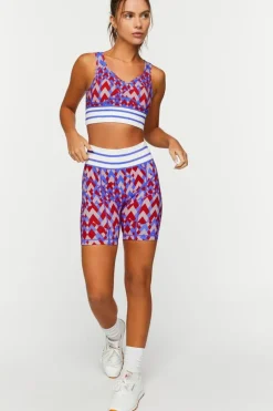 Active Seamless Geo Print Biker Shorts