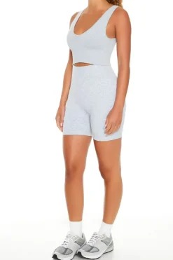 Active Seamless Heathered Biker Shorts