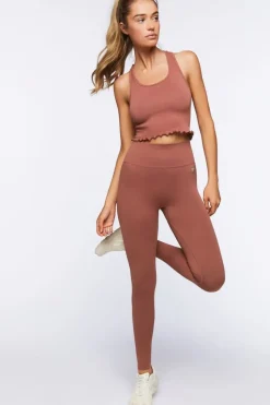 Active Seamless Lettuce-Edge Tank Top