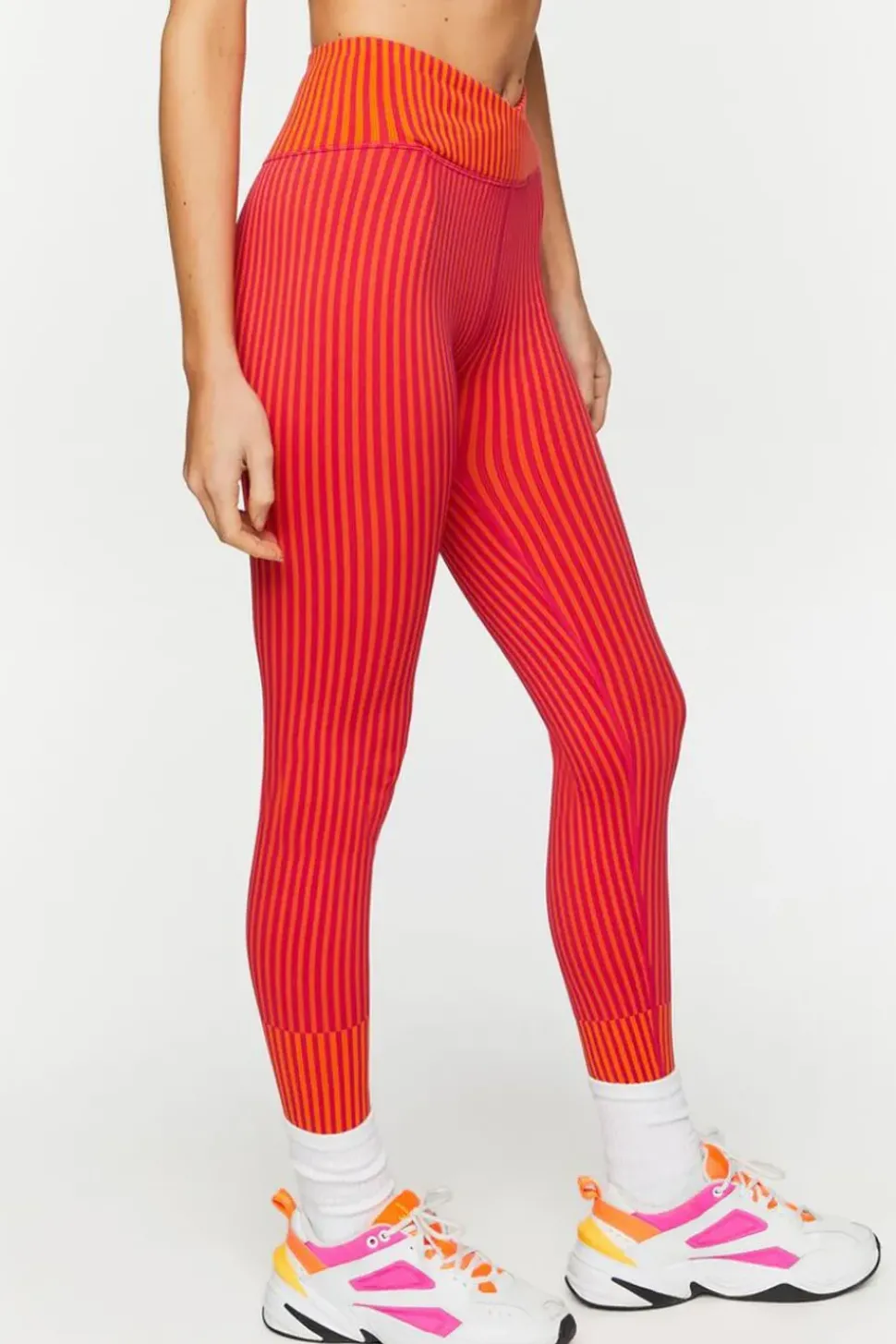 Active Seamless Striped Crossover Leggings