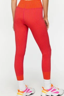 Active Seamless Striped Crossover Leggings