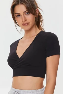 Active Surplice Crop Top
