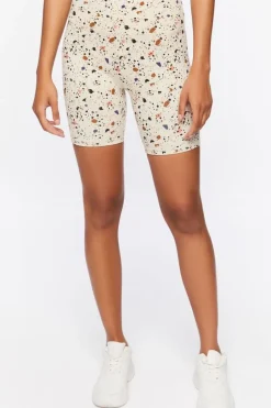 Active Terrazzo Print Biker Shorts