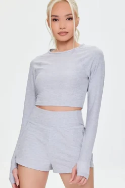 Active Thumbhole Crop Top