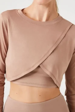 Active Tulip Long-Sleeve Crop Top