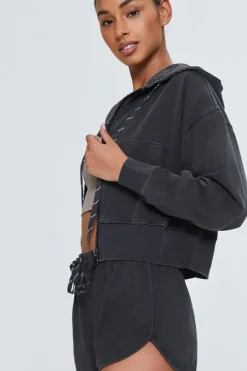 Active Zip-Up Cropped Hoodie
