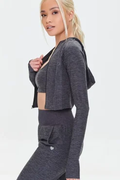 Active Zip-Up Cropped Hoodie
