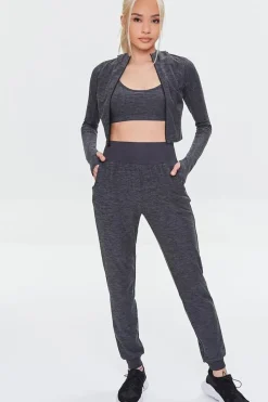 Active Zip-Up Cropped Hoodie