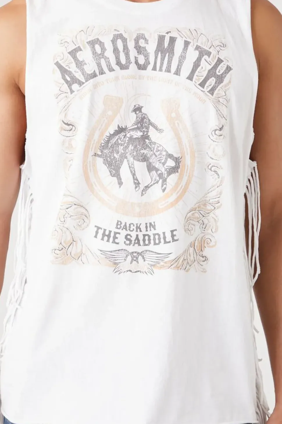 Aerosmith Graphic Fringe Muscle Tee