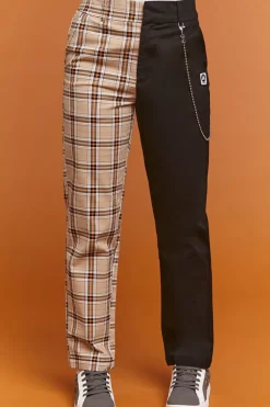 Airwalk Colorblock Plaid Pants
