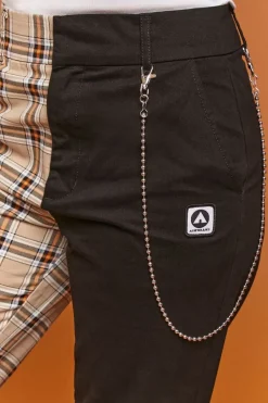 Airwalk Colorblock Plaid Pants