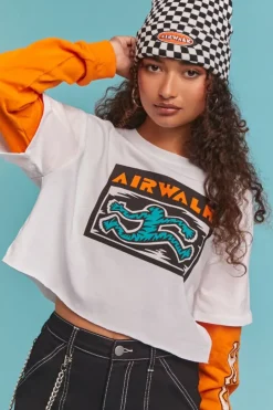 Airwalk Cropped Combo Tee