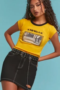 Airwalk Denim Mini Skirt