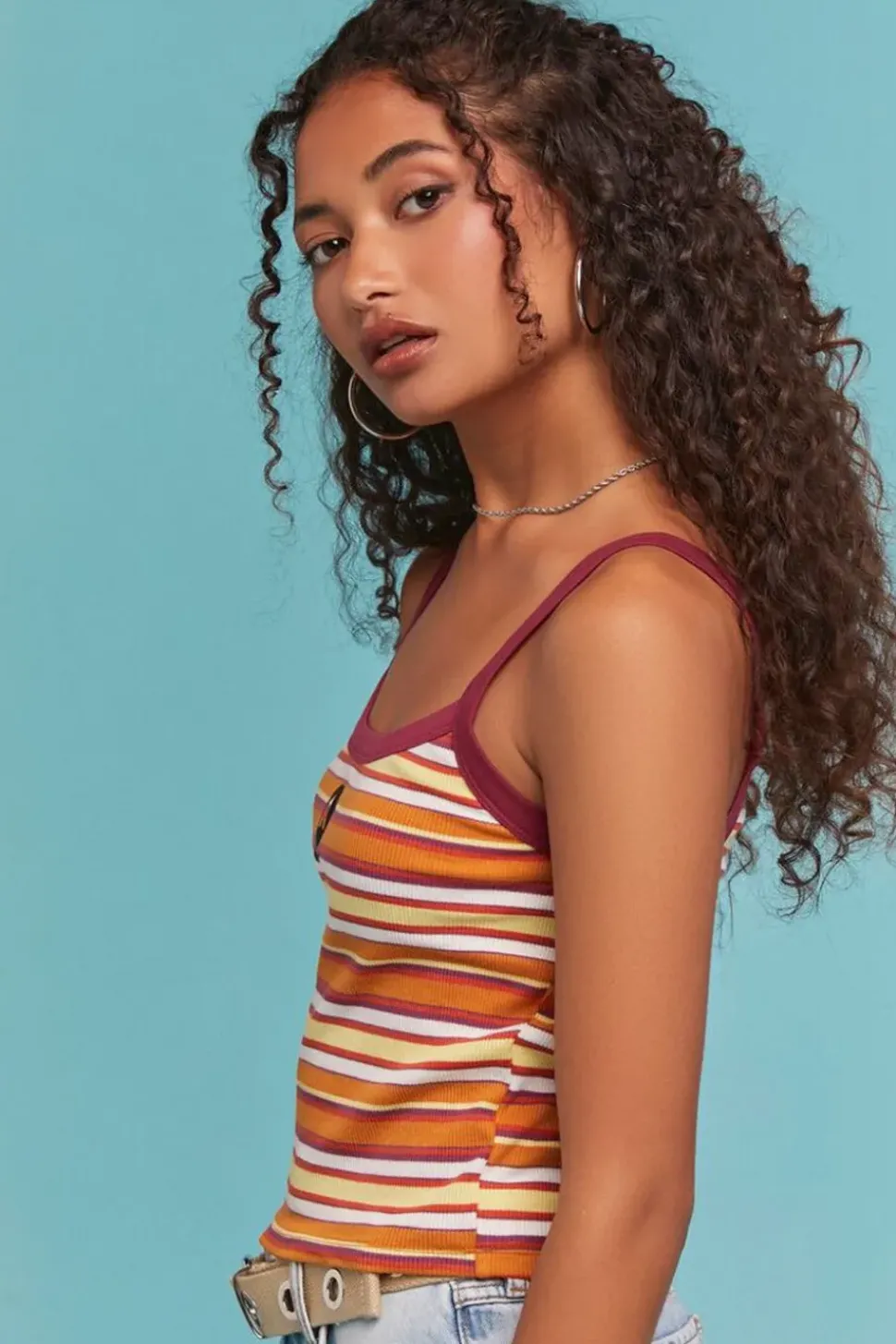 Airwalk Graphic Striped Cami