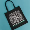 Airwalk Skull Graphic Tote Bag