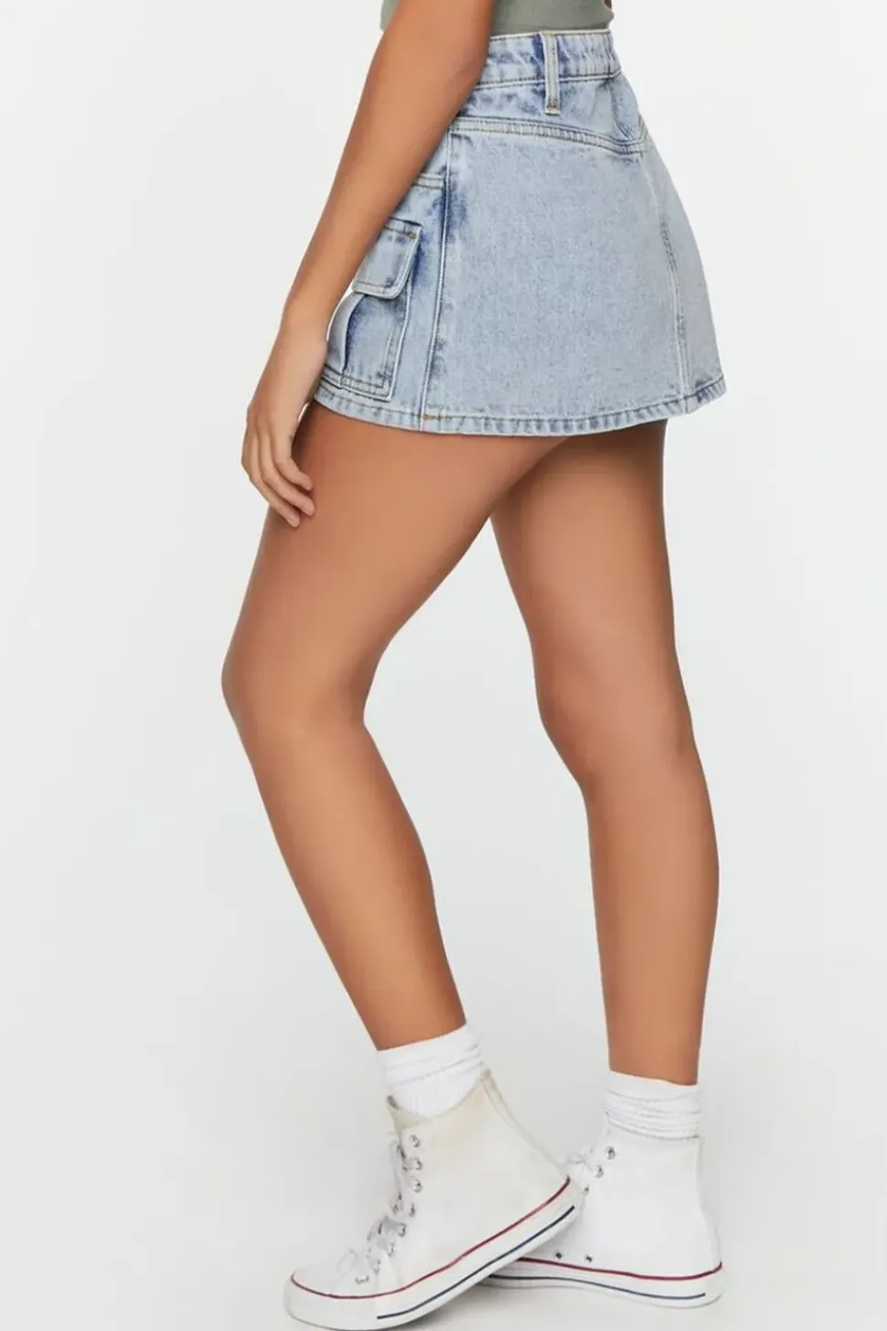 A-Line Denim Mini Skirt