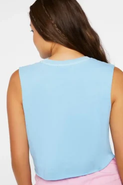 Angel Graphic Raw-Cut Muscle Tee