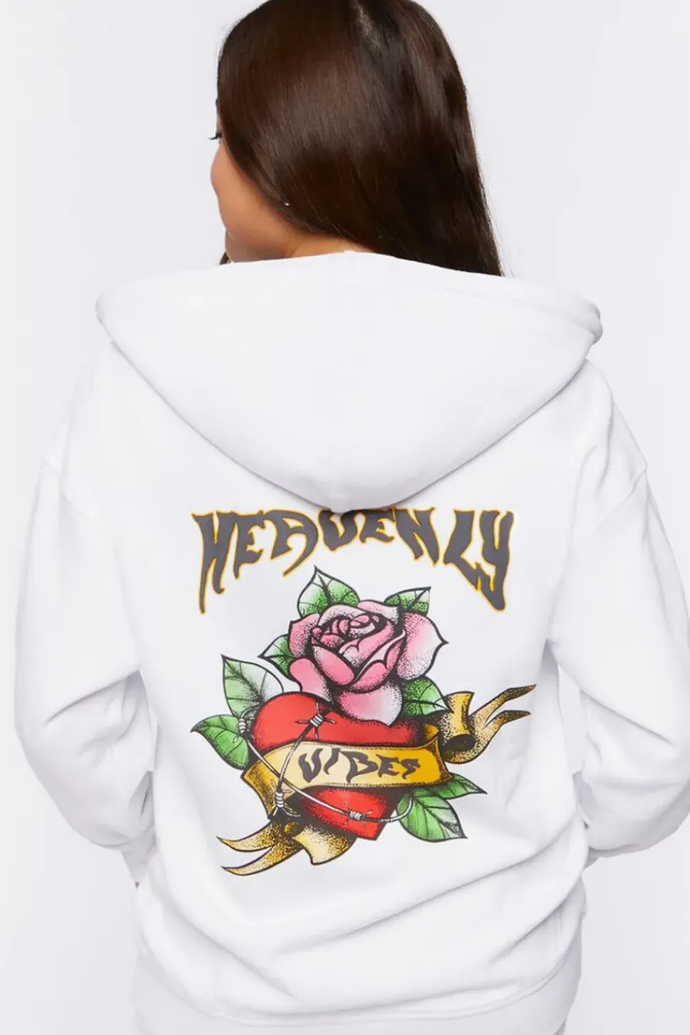 Angelic Graphic Zip-Up Hoodie