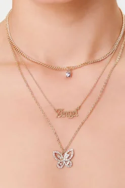 Angel Pendant Layered Necklace