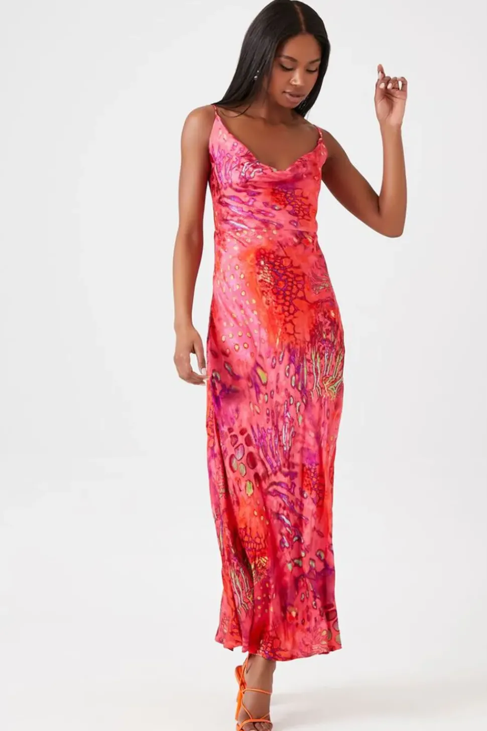 Animal Print Slip Maxi Dress