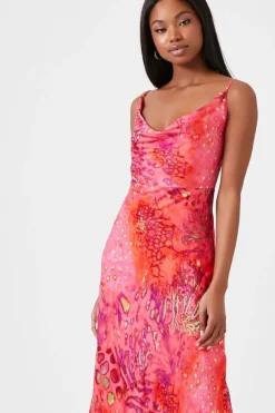 Animal Print Slip Maxi Dress