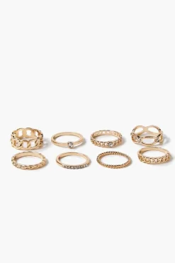 Assorted Faux Gem Ring Set