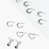 Assorted Heart Hoop Earring Set