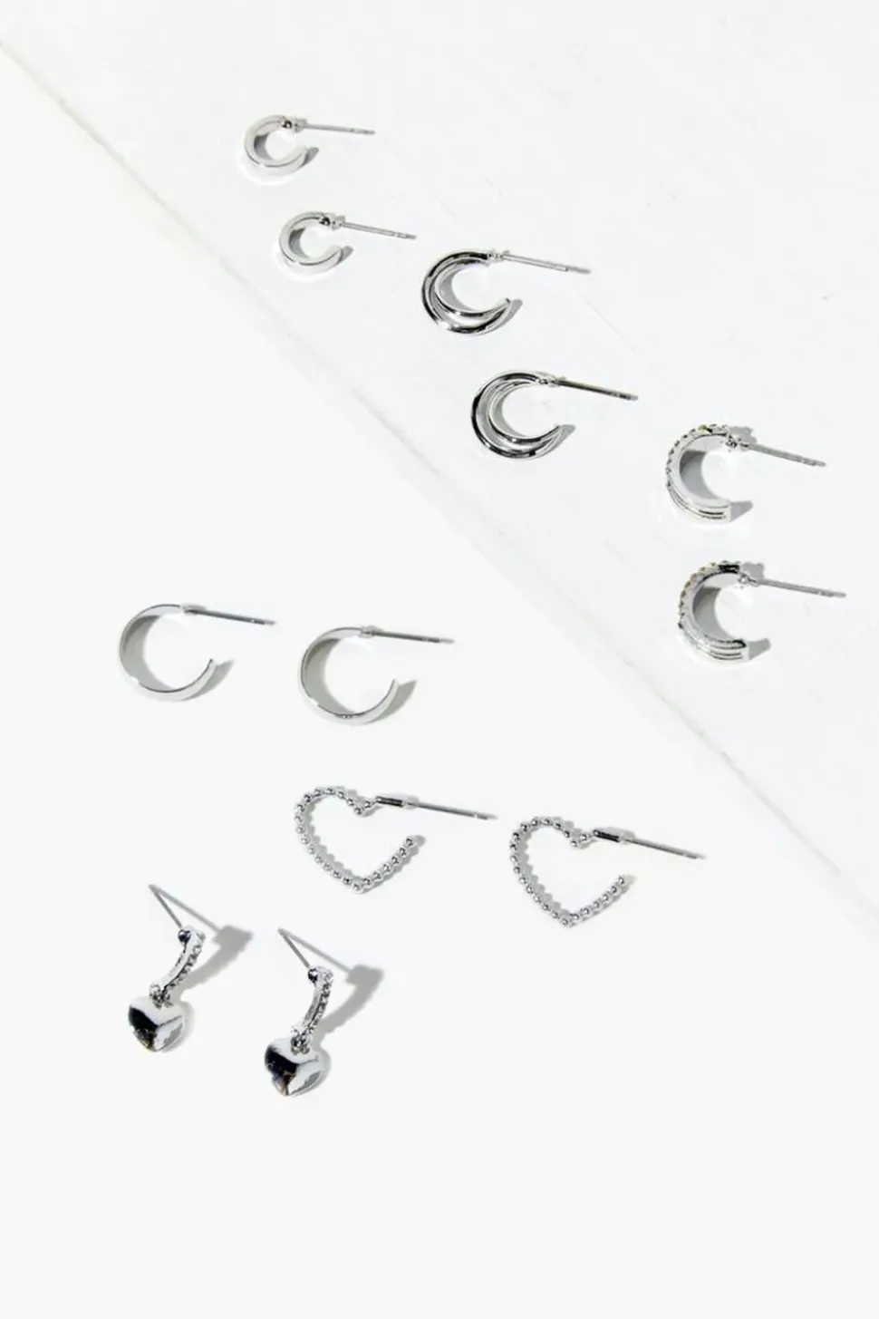 Assorted Heart Hoop Earring Set