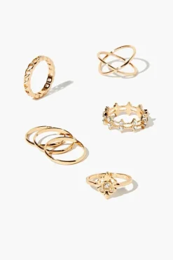Assorted Rhinestone Ring Set